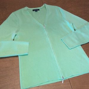 Lands' End Full Zip Lightweight Cardigan Sweater S
